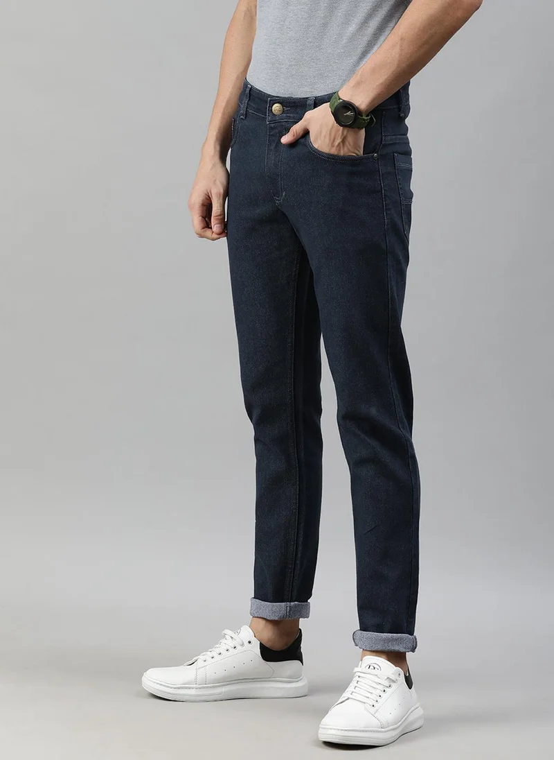 أوربانو فاشن Urbano Fashion Men's Dark Grey Slim Fit Denim Jeans Stretchable